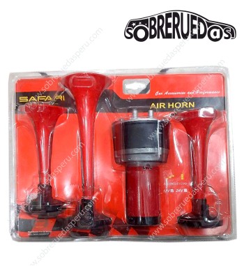Bocina de aire 3 cornetas musical 12v