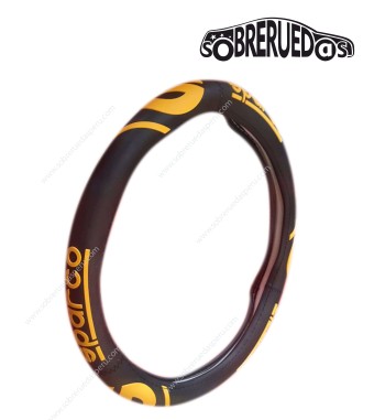 cubre volante latex sparco letra amarilla