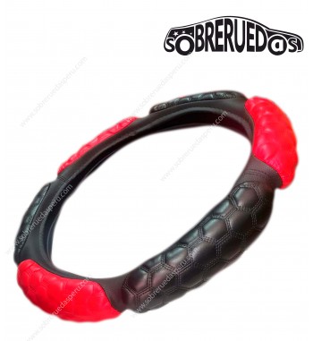 Cubre volante PVC 38cm chichon rojo fútbol