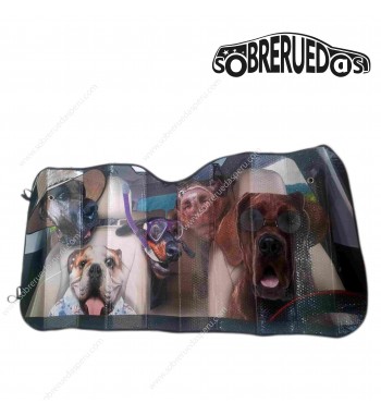 Tapasol Delantero Burbujas 146*68cm Perros manejando