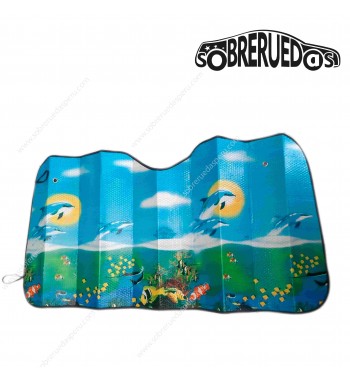 Tapasol Delantero Burbujas 146*70cm Peces y Delfines