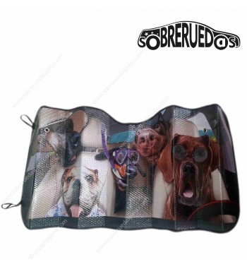 Tapasol Delantero Burbujas 130*60cm Perros manejando