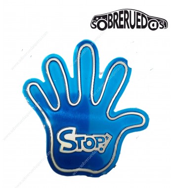 Sticker Adhesivo Metal de plastico STOP 9.5cm*8cm