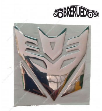 Sticker Adhesivo Transformer Plateado 11.5cm*11.5cm